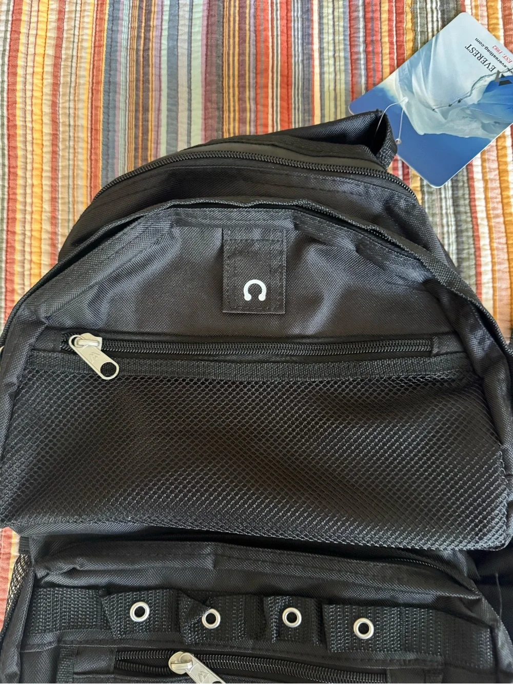 Everest Oversized Deluxe Backpack 3045R Black NWT travel hiking outdoor